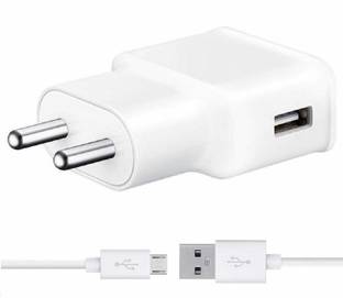 Fast Charger for Samsung Galaxy A6 Plus Adapter with 1m Data Cable (White) 2.4 A Mobile Charger with Detachable Cable