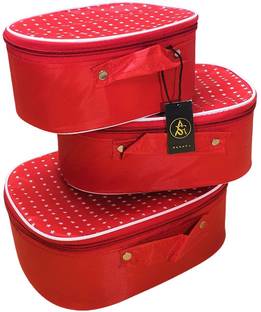 Rasafa Set of 3 Star pattern Makeup box, Jewellery box, Makeup Kit, Storage case Vanity Box