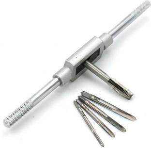 A&S TOOLSHOP HSS Thread Tap M3 M4 M5 M6 M8 M10 M12 Machine Straight Fluted Screw Thread Metric Plug Hand Tap Drill Set Hand Tools Single Sided Combination Wrench