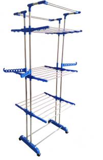 TNC Steel, Plastic, Aluminium Floor Cloth Dryer Stand T-CDS-3TIER-JB2SS-JUMBO-0187