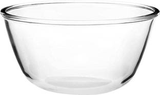 Cutting EDGE Glass Mixing Bowl Borosilicate Mixing/Serving Round Glass Bowl for Kitchen & Dining, 2100 ml