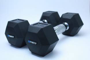 Nfinity 12.5KG Hexa Dumbbells(Pack of two)(12.5+12.5=25kg) Fixed Weight Dumbbell