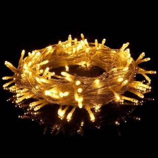 Tiollo 100 LEDs 10.01 m Yellow Steady Bulb Rice Lights