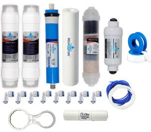 AquaDpure Complete 100 GPD RO Water Purifier Service Kit filter Suitable for All Type of Water Purifier (Complete kit of Carbon and sediment) Solid Filter Cartridge