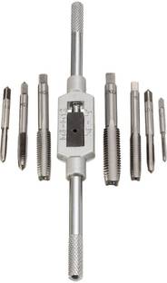A&S TOOLSHOP 7pcs/set M3-M12 1/16"-1/2" Tap Handle Reamer Wrench Set Die Metric HSS Thread Repair Tool Single Sided Combination Wrench