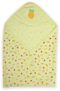 LuvLap Printed Crib Hooded Baby Blanket for  Mild Winter