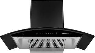 FABER HOOD SUNNY HC SC BK 90 Auto Clean with Powerful Suction Capacity,Motion Sensor Wall Mounted Black 1200 CMH Chimney