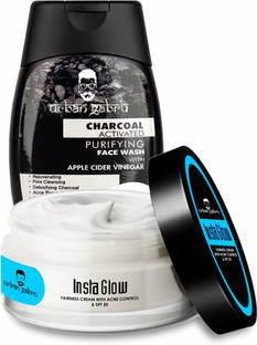 urbangabru Face Care Combo Kit (Charcoal Face Wash, 120 gm + Insta Glow Fairness Cream, 50 gm)
