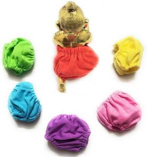 gofii Size 3-4 Ladoo Gopal Nappy with Grip, (Combo Set of 6), CHADDI for God Krishna, Laddu Gopal Dress