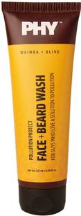 Phy Pollution Protect Face & Beard Wash | Sulphate-Free, Non-Drying | Pollution Protect | Moisture Locking | For All Skin & Beard Types Face Wash