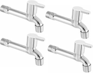 Qrocs by ALAXA Fusion long Body Tap - (Pack of 4) With Flange Bathroom Kitchen Flow Bib Faucet Set