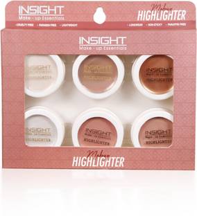 Insight Metallic Glitter Makeup Highlighter For Instant Bright Look (Pack Of 6) Highlighter