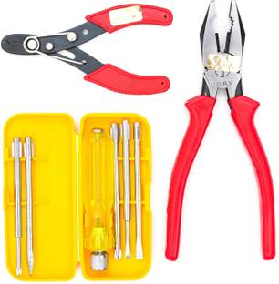 Globus 886...SCREW DRIVER SET/6 PCS, WIRE STRIPPER 5" AND 8" COMBINATION Lineman Plier