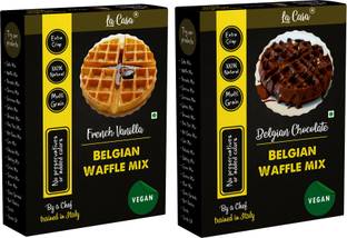 La Casa Waffle Mix | Combo Pack | Multigrain | Vegan | Egg-Less | Extra Crisp | 800 g