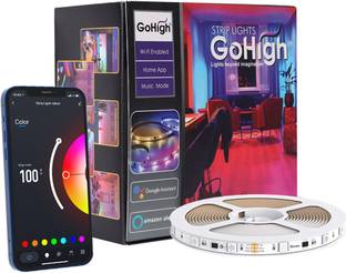 GOHIGH Smart LED Strip Lights, 5m/16.4ft Wi-Fi Strip Light | Mobile App Control, Works with Alexa and Google Assistant | Music Sync | Multicolor Dimmable RGB Lights for Bedroom, Kitchen, TV, Party and Gaming Light Strip