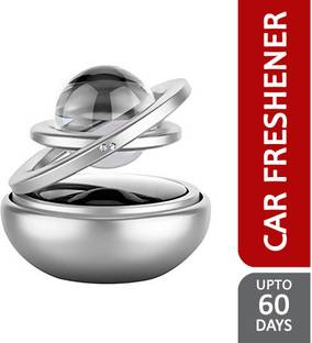 Selifaur Aroma Double Ring Solar Energy Car Air Freshener Silver Diffuser Aroma Solar Air Perfume Silver
