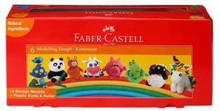 FABER-CASTELL l Modelling dough 50gm pck-6 shades, 3Y+ Art Clay