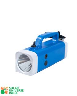 SOLAR UNIVERSE INDIA Rechargeable Solar LED Torch with Robust Holder, 24Wh Inbuilt Battery and Hybrid Charging 6 hrs Torch Emergency Light