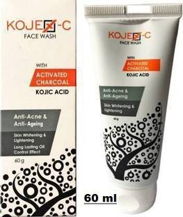 KOJEX-C Kojic Acid And Activated Charcoal face wash foe acne and anti aging Face Wash