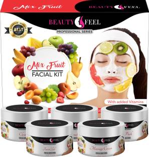 PROFESSIONAL FEEL Beauty Feel Mix Fruit Facial kit For All Type Skin Solution =275 G