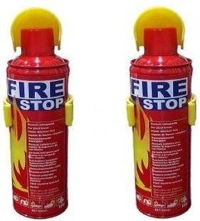 SRT Aluminum Flame Retardant Fluid Portable Fire Extinguisher, 500 ML, Red (Set of 2) fire stop Fire Extinguisher Mount