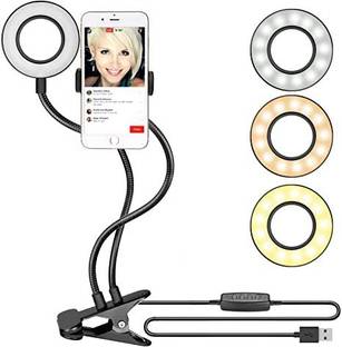 ENMORA 47 _LT_LAZY RING LIGHT_WITH MOBILE HOLDER_LED Selfie Ring Light for Live Stream Smartphone Lazy Bracket for Tik Tok Youtube Lamps Mobile Lighting Ring Flash