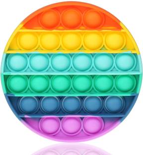 HEZKOL Pop It Fidget Toys, Push Pop Bubble Fidget Silicone Stress Relief Toy (Round)