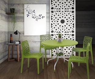 Supreme WEB GREEN SET 4 OF CHAIR FULLY COMFORT nd weight bearing capacity 150 kg outdoor chair. Plastic Outdoor Chair