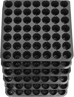 EVIROGREEN Reusable 49 Cavity Seedling Trays Pack of 6 Plant Container Set
