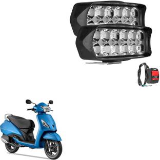COMICAL HIGH QUALITY SUPER BRIGHT WATERPROOF DUAL ROW LED LIGHT WITH ON/OFF BUTON-205 Headlight Motorbike LED for TVS (12 V, 16 W)