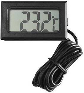 SYGA Mini LCD Digital Thermometer for Room Temperaure/Fridges, Portable Pocket LCD Electronic Temperature Meter Tester, Black Aquarium Thermometer