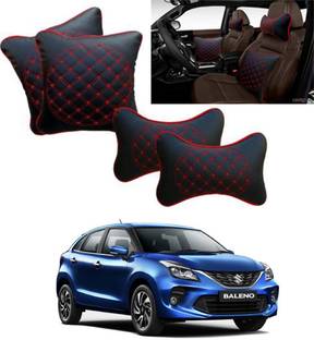 RONISH Black, Red Leatherite Car Pillow Cushion for Maruti Suzuki