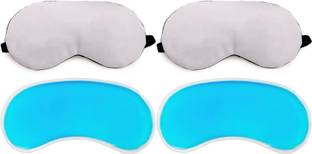 JK ENTERPRISE Gel Relaxing Eye Mask for Dark Circles, Dry Eyes, Cooling Eyes, Pain Relief, Redness, Eye Patches, Sleeping Cool Pad Suitable for All Family Members| Sleeping Eye Cover (Made In India) PACK OF 2 PC WHITE
