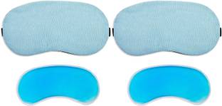 JK ENTERPRISE Sleeping Eye Mask Cover for Insomnia, Meditation, Puffy Eyes and Dark Circles Bunny Pink Gel 2 PC LIGHT BLUE