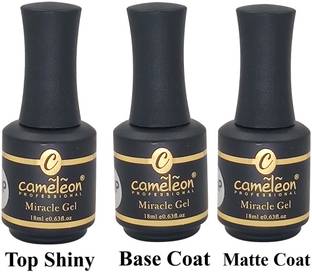 CL2 Cameleon UV/LED Soak Off Top Shiny & Base Coat Gel Polish Top & Base Coat& Matte Coat