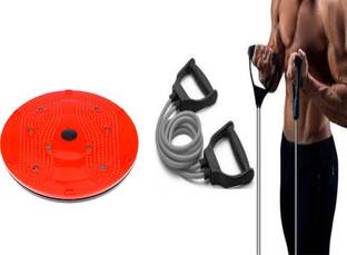 LINOX Combo of tummy twister with toning tube Resistance Tube