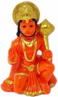 Xudo Lord Hanuman Murti Idol Bajrang Bali Ashirwad Idol Car Dashboard Mahavir Statue Bajrangbali Decorative Spiritual Puja Figurine - Religious Murti Pooja Gift Item | Temple | Home Decor | office Decorative Showpiece Decorative Showpiece  -  9 cm
