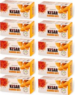 Nandini Kesar & Almond Goti Facial soap For Man & Women 25g. (Pack of 10)