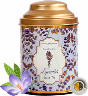 SANCHA Lavender Green Tea | 100g Loose Leaf Tea| Daily Detox Tea| Promotes Better Sleep Lavender Green Tea Tin