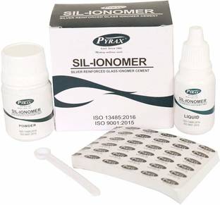 pyrax SIL-IONOMER Dental Cement Silver Reinforced Glass ionomer Cement Teeth Whitening liquid