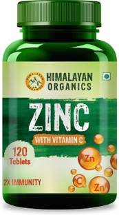 Himalayan Organics Zinc Citrate Supplement with Vitamin C 120 Veg Tablet