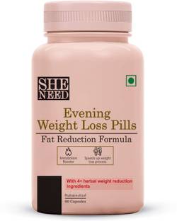 SheNeed Evening Weight Loss Pills With Fat Reduction Formula Post Exercise – 60 Capsules