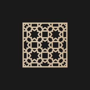 Haoser MDF Jali Decor Panel for Room Partition, Screen, Divider, Door, Windows ( Length-30cm, Width-30cm, Thickness-0.3cm )