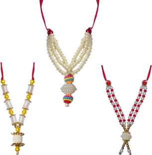 Ayodhya Bhakti Mala for ganesh idol small car dashboard !! Car Dashbord Mala garland !! Kanthi for small Size idol for Car Dashbord Plastic Garland