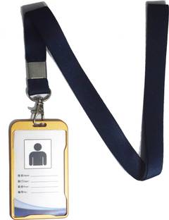 I CARDE Aluminum ID Badge Holder, Lanyard