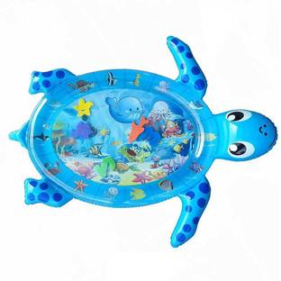 Bellveen Sea Turtle Toddler Inflatable Ice Water Patted Mat Baby Tummy Playmat Pad | Multi Color | Pack of 1 Inflatable Swimming Pool