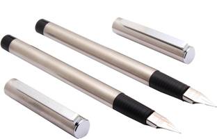 लेडो सेट ऑफ 2 - जिन्हाओ 35 स्टील बॉडी फाउंटेन पेन फाइन Nib एंड कनवर्टर फाउंटेन पेन
