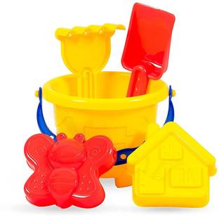 SWASHAA Garden Toys Set For Kids, 5 Pcs Sandpit Bucket,Animal, Tool Kit
