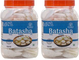 NATRAJ The Right Choice Punjabi Sugar Batasha For Puja|Sugar Drop Candy | Batashe for Pooja and Culinary use | Patasha 350g Sugar