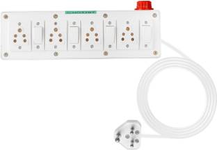 PANKATI Extension Board with 10 Meter Long Wire 6 Amp 4  Socket Extension Boards